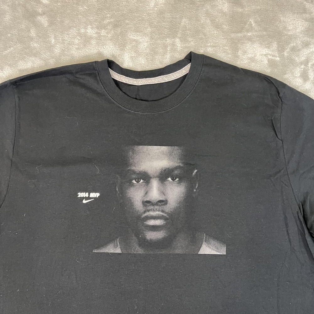 Nike Shirt Mens XL Black 2014 MVP Face KD Basketball Graphic Portrait Tee